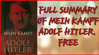 MEIN KAMPF By ADOLF HITLER Book summary in Hindi  ivlogs [upl. by Asile]