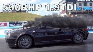 WORLDs FASTEST Golf Mk6R runs BACK to BACK to BACK 100s 14 mile passes [upl. by Rudie]