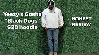 20 Yeezy Gosha Black Dog Hoodie HONEST REVIEW [upl. by Atiuqal]