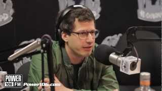 Andy Samberg talks Adam Sandler Lonely Island SNL [upl. by Hemetaf]