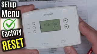 Honeywell RTH2510 Thermostat  Factory RESET amp SETUP Menu Options  RTH Series UPDATED [upl. by Arst580]