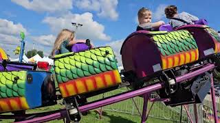 My handsome son Lucas went on his 1st rollercoaster at the Sheboygan County Fair [upl. by Annuaerb374]