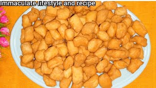 how to make a crunchy sweet chin chin at home chin chin recipe perfect chin chin [upl. by Kopp]