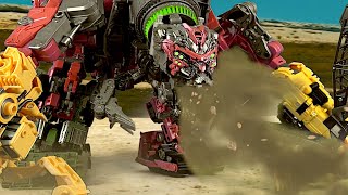 DEVASTATOR COMBINES in Stop Motion  Transformers Revenge Of The Fallen Studio Series Animation [upl. by Ynohtnacram]