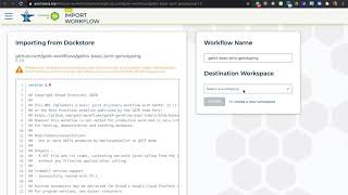 ASHG20  Importing a GATK workflow from Dockstore into Terra [upl. by Aisital]