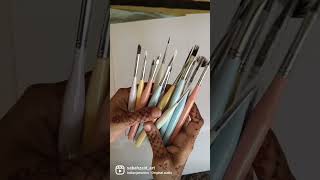 Unboxing Acrylic Brushes  Ultra Mini Liners by Stationerie  Acrylic Artist  shorts [upl. by Delwin]