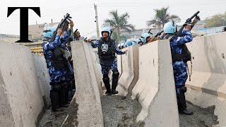 Delhi erects barricades as thousands of farmers march to capital [upl. by Welcome]