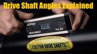 Drive Shaft Angles Explained [upl. by Rotman794]