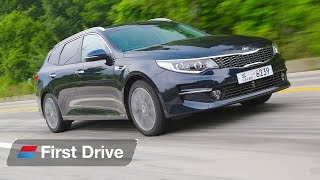 2016 Kia Optima SW 17 CRDi first drive review [upl. by Aicel289]