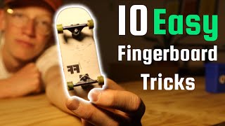 Easy Fingerboard Tricks for Beginners Tech Deck [upl. by Hocker]