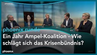 phoenix runde Ein Jahr AmpelKoalition  Wie schlägt sich das Krisenbündnis [upl. by Nylasoj]