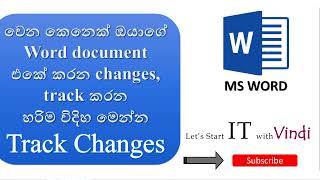 Track Changes in MS Word  Sinhala Tutorial [upl. by Kolva]