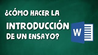 CÓMO HACER LA INTRODUCCIÓN DE UN ENSAYO ACADÉMICO [upl. by Assiluy]