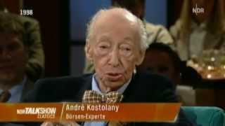 André Kostolany  Der quotNeue Marktquot ist Betrug  Und er hatte Recht  NDR Talkshow 1998 [upl. by Aiyotal]