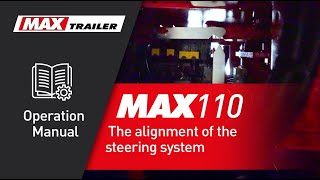 MAX110 operation manual The alignment of the steering system [upl. by Nyltac3]