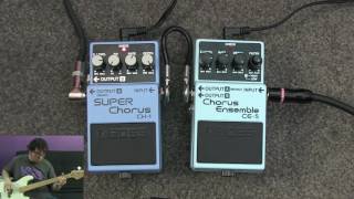 Boss CH1 Super Chorus vs CE5 Chorus Ensemble [upl. by Clymer]