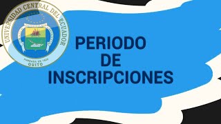 Periodo de inscripciones UCE 2024 [upl. by Omik529]