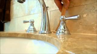 How to Fix  and Re caulk a bathroom counter topCome sistemare un piano bagno [upl. by Neesay]