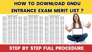 How to Download GNDU Entrance Exam Merit List   Gndu Entrance Exam Result  Gndu Admission 2024 [upl. by Naved]