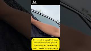 car Drying Towel from No Streaks Scratches or Water Spots Premium Microfiber Double Twist Pile [upl. by Narcis]