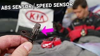 KIA OPTIMA FRONT ABS SENSOR WHEEL SPEED SENSOR REPLACEMENT REMOVAL [upl. by Innoj]