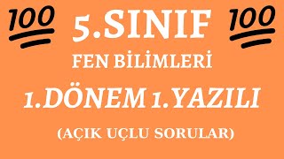 5SINIF 1DÖNEM 1YAZILI AÇIK UÇLI1 [upl. by Opportina]