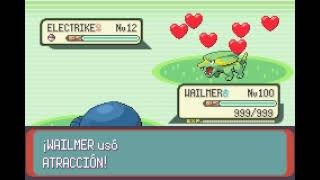 POKEMON EMERALD  WAILMER  ATRACCIÓN  ATTRACT [upl. by Argella]