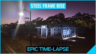 TimeLapse Mastery Steel Frame House by Maxispan Steel Frames [upl. by Sephira]