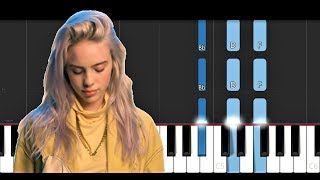 Billie Eilish  61818 XXXTENTACION Tribute instrumental Piano Tutorial [upl. by Marsha]