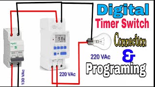 Digital Timer Switch Connection and Programing [upl. by Constancia]