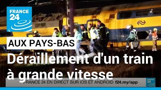 Déraillement dun train aux PaysBas  un mort et plusieurs dizaines de blessés • FRANCE 24 [upl. by Llyrpa]