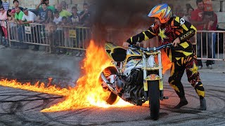 Paulo Martinho  Moto Freestyle  Quemando Rueda Burnout   Tire 1000 degree   BOTICAS [upl. by Auahsoj]