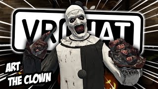 ART THE CLOWN SCARES PEOPLE IN VRCHAT  VRChat Funny Moments [upl. by Arlee]