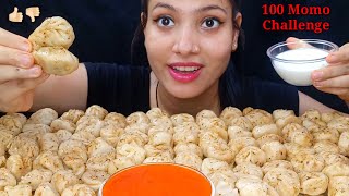 Eating 100 Momo Challenge  Spicy 🔥Momo Eating Challenge  Eating Challenge  Food Challenge Video [upl. by Robinia24]