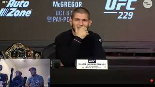 Conor Mcgregor Vs Khabib Nurmagomedov Press Conference Reaction UFC 229 [upl. by Eittol]