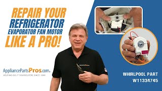 How To Replace WhirlpoolKitchenAidMaytag Refrigerator Evaporator Fan Motor W11334745 [upl. by Salbu321]