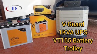 1KVA Home UPS 150 Ah Battery  Installation with trolley [upl. by Zeralda]