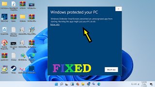 Smartscreen Prevented an Unrecognized App From Starting  Windows Defender  Windows 11 [upl. by Eenahc]