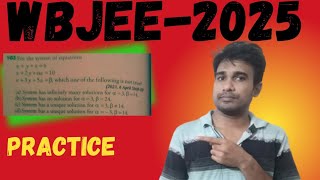 Wbjee 2025  System of equation Samathmim Academy [upl. by Fe241]