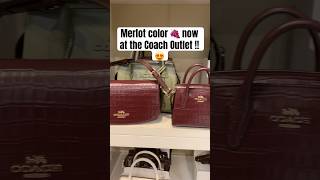 Merlot color 🍇has traveled from Coach Retail to the Coach Outlet bag styles😆 coach coachoutlet [upl. by Alik]