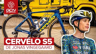 La Cervélo S5 de Jonas Vingegaard y del equipo Visma lease a bike [upl. by Utir]