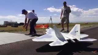 RC ADVENTURES  Want to fly one of these Radio Controlled Turbine JET  F22 RAPTOR [upl. by Nimaynib507]