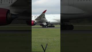 virginatlantic a350 close up departure planes aviation airport planespotting avgeek shorts [upl. by Aliemaj181]