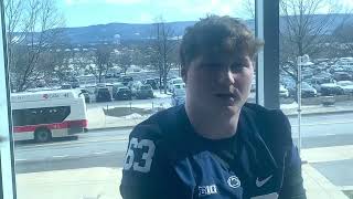 PSU OL Alex Birchmeier 21324  SecondYear Player Availability  NSN [upl. by Otecina]