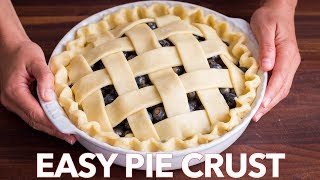 How To Make Easy HOMEMADE PIE CRUST Recipe [upl. by Kindig594]