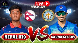 NEPAL U19 VS KARNATAK U19 TEAM FRIENDLY 2nd ODI MATCH LIVE STREAMING 2024  NEPAL VS KARNATAK [upl. by Enairda]