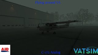 AirFoilLabs C172 NG Analog Review flying around VA Vatsim [upl. by Verda]