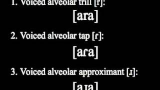 Alveolar Trill Tap and Approximant（英語発音聴取用） [upl. by Aes]