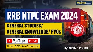 Railway NTPC 2024 Exam  NTPC Exam 2024  PYQ  General StudiesGeneral knowledge  Majestic Academy [upl. by Yanarp411]