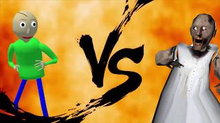 DEATH BATTLE  Granny Horror Game vs Baldis Basics WHO WILL WIN [upl. by Oidiple103]